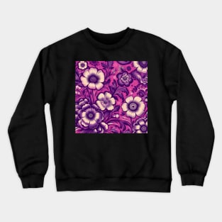 Purple Flowers Crewneck Sweatshirt